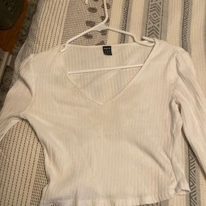 Long sleeve crop top shirt